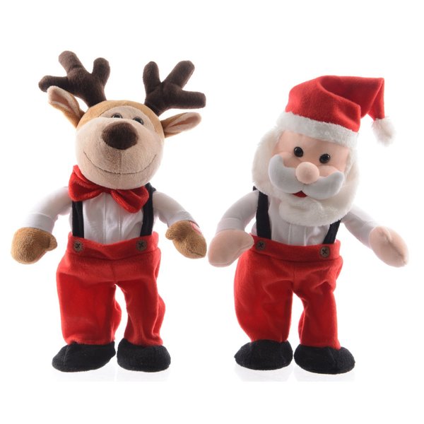 Decoris Multicolored Dancing Reindeer or Santa Indoor Christmas Decor 548684